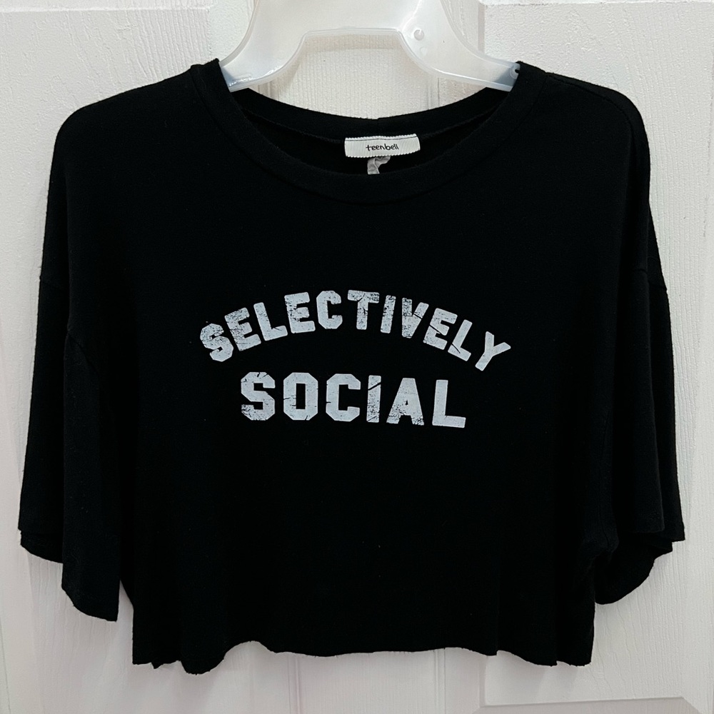 Size: L   Color: Black w/ white writing